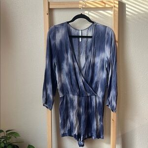 Stylish Blue and White Jumpsuit